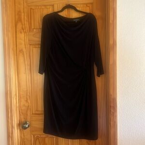 Black long sleeve dress Lauren Ralph Lauren size 16.